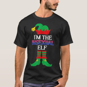 Camiseta Eu Sou O Pijama De Natal Da Família Bissexual Elf