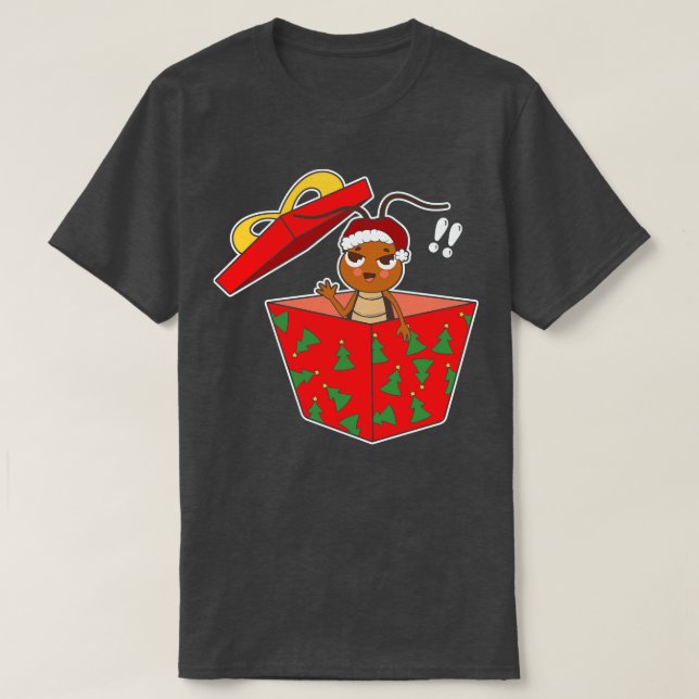 Camiseta Eu Sou O Presente De Natal Engraçado Da Formiga (Frente do Design)