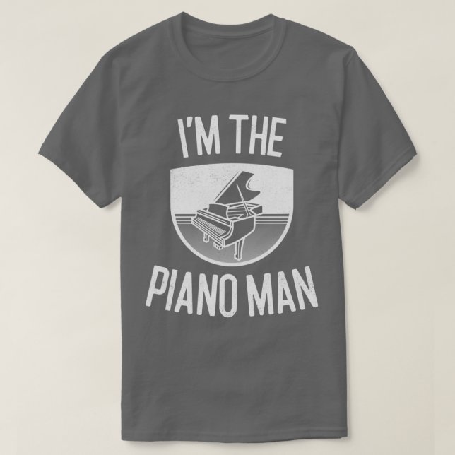 Camiseta Eu Sou O Professor De Música Do Piano Man Presente (Frente do Design)