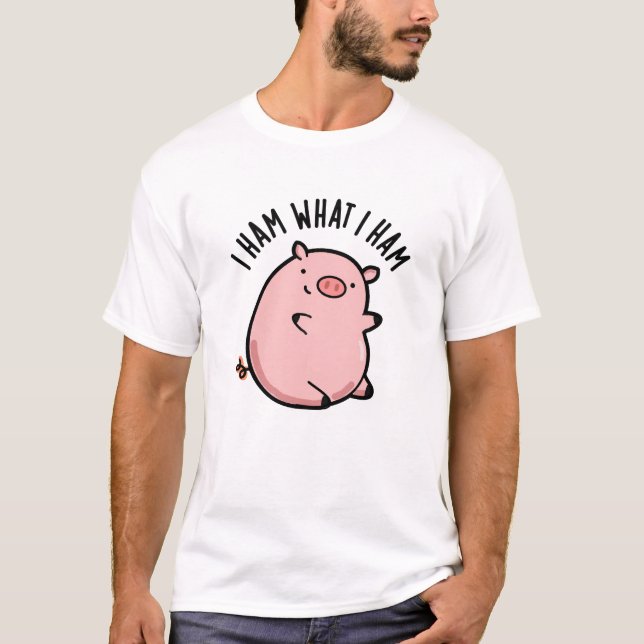 Camiseta Eu Sou O Que Eu Sou Engraçado Pig Pun (Frente)