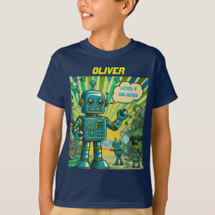 Camiseta Eu sou o robô do aniversário personalizável