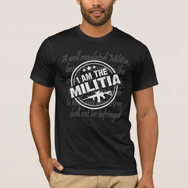 Camiseta Eu sou o segundo da Milícia Emenda para o presente (Frente)