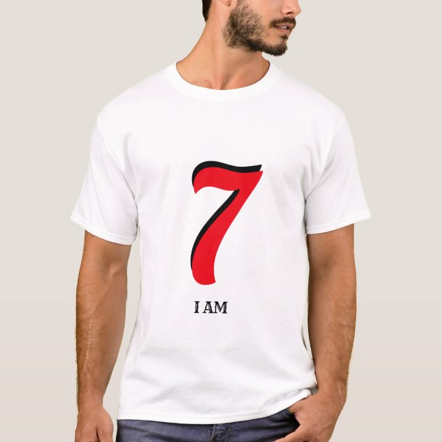 Camiseta Eu Sou o Sete Sortudo Editável (Frente)