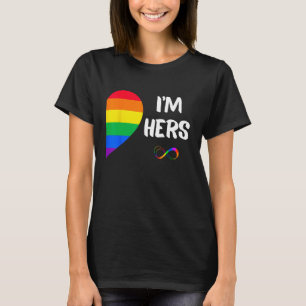 Camiseta Eu sou o seu Casal de lésbicas com LGBT