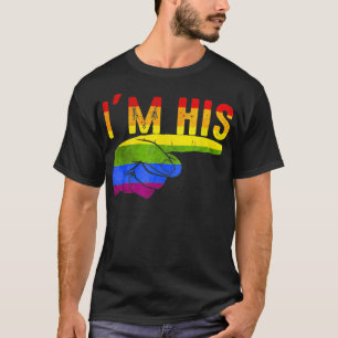 Camiseta Eu sou o seu "Hes Mine" para o Gay Casal Correspon