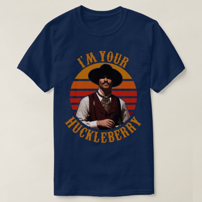 Camiseta Eu sou o seu Huckleberry Long Sleeve TSirt (Frente do Design)