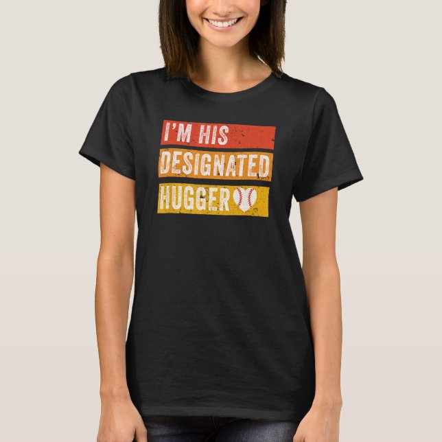 Camiseta Eu sou o seu Hugger Funny Baseball Girlfrien (Frente)
