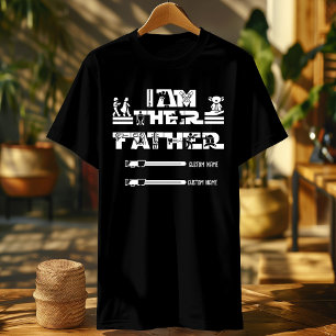 Camiseta Eu sou o seu pai, sinal de sabre de luz personaliz