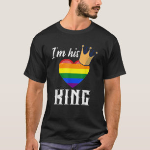 Camiseta Eu sou o seu rei LGBTQ Arco-Íris Gay Namorado T S