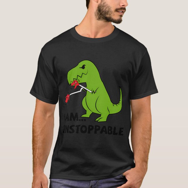 Camiseta Eu sou o T-rex imparável (Frente)