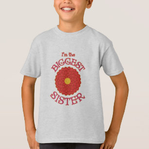 Camiseta Eu sou o t-shirt da flor da dália da irmã a mais