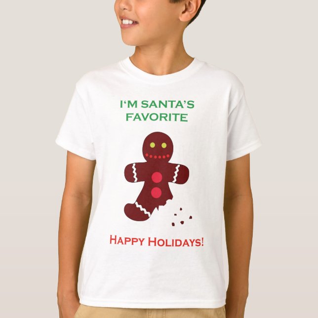 Camiseta Eu sou o t-shirt favorito do papai noel (Frente)