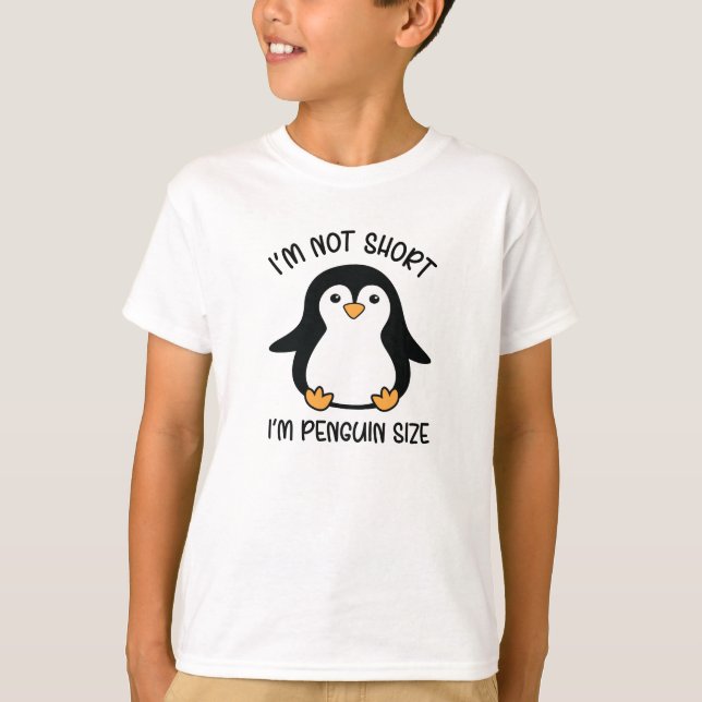 Camiseta Eu sou o tamanho dos pinguins, Dia de Apreciação M (Frente)