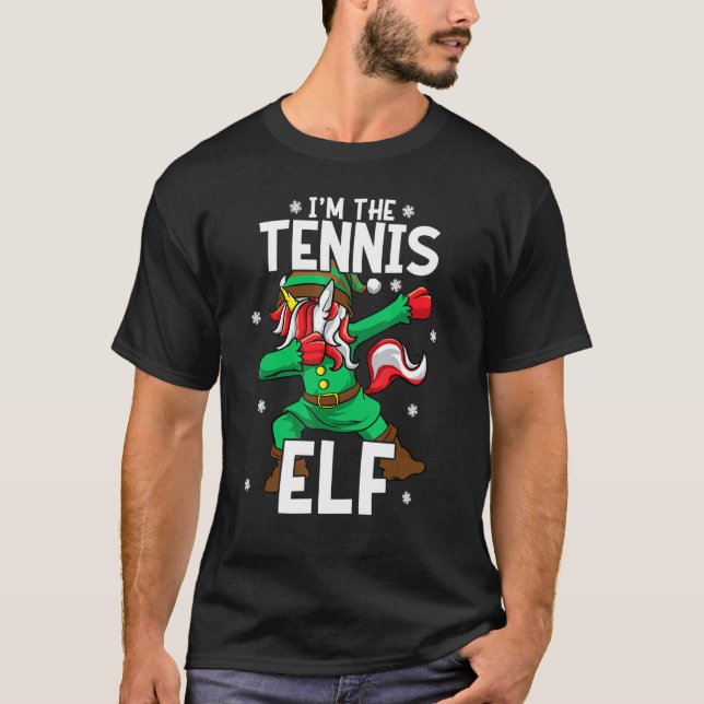 Camiseta Eu Sou O Tênis Elf Tênis Player Girls Chri (Frente)