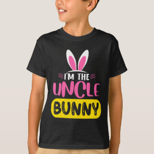 Camiseta Eu sou o tio Bunny Orelhas de Coelho Ovo Páscoa en