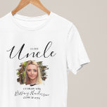 Camiseta Eu sou o tio | Formando Foto T-Shirt<br><div class="desc">Eu sou o tio do Formando 'o nome deles' camisetas de Graduação. A camisa apresenta um efeito fotográfico arranhado com um modelo de texto de graduação moderno. O estilo,  o tamanho e a cor do texto podem ser alterados clicando no link personalizar depois de personalizar.</div>
