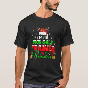 Camiseta Eu sou o Treinador de Disc Golf Rena de Natal Chap