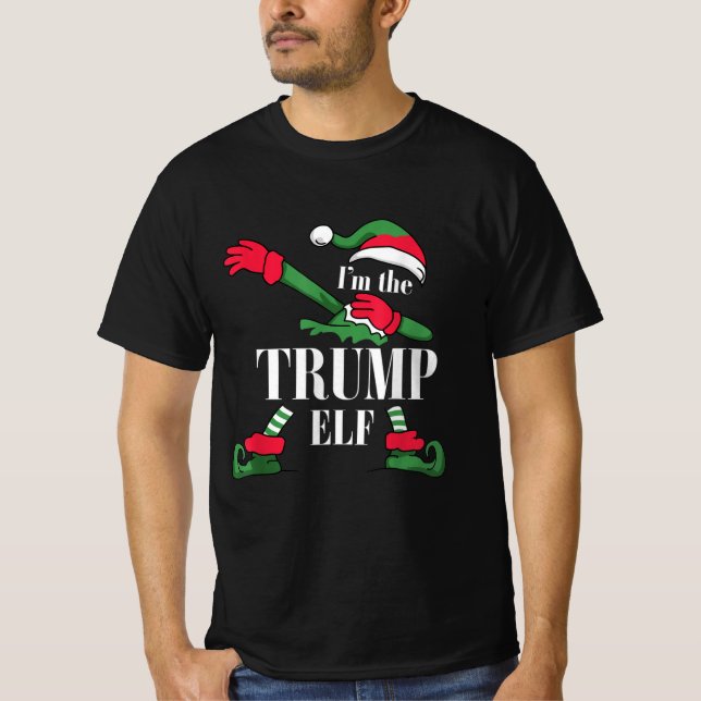 Camiseta Eu Sou O Trump Elf Engraçado Donald Trump Natal (Frente)