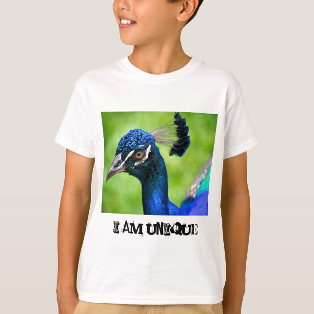 Camiseta Eu sou o único "Peacock Kid's Light Tee" (Frente)