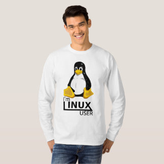 Camiseta Eu sou o usuário do Linux