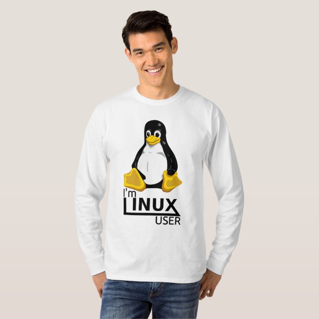 Camiseta Eu sou o usuário do Linux (Frente Completa)