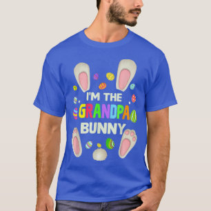 Camiseta Eu sou o vovô, família coelhada, no dia da Páscoa 