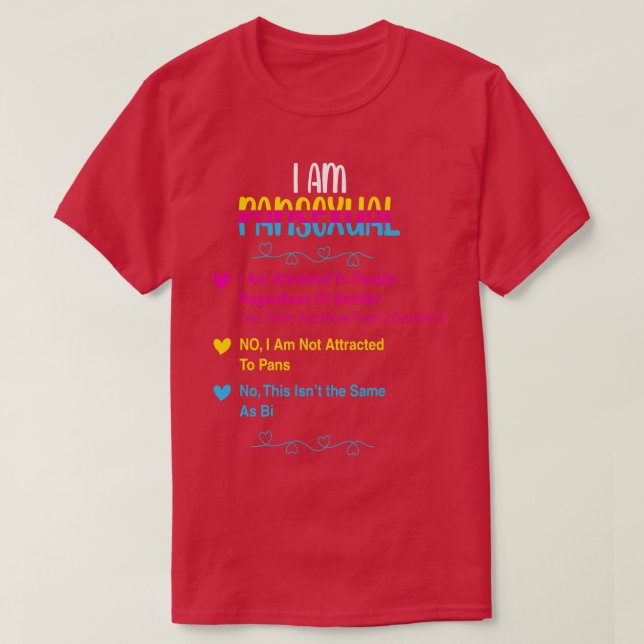 Camiseta Eu Sou Pansexual (Frente do Design)