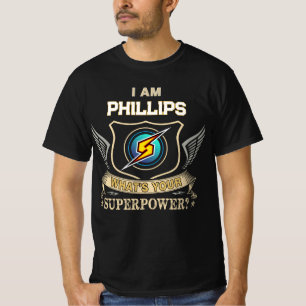Camiseta Eu Sou PHILLIPS Qual É Seu Superpoder