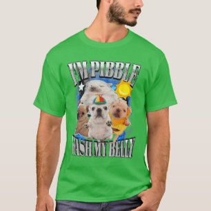 Camiseta Eu Sou Pibble Lave Meu Barriga Pibble Meme Cachorr