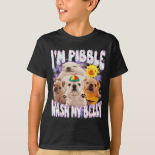 Camiseta Eu Sou Pibble Lave Meu Barriga Pibble Meme Cachorr