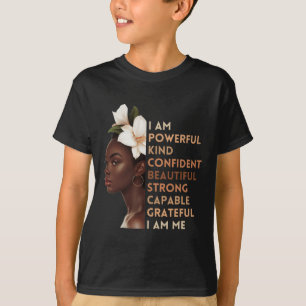 Camiseta Eu Sou Poderoso Confiante Belo Capa Forte