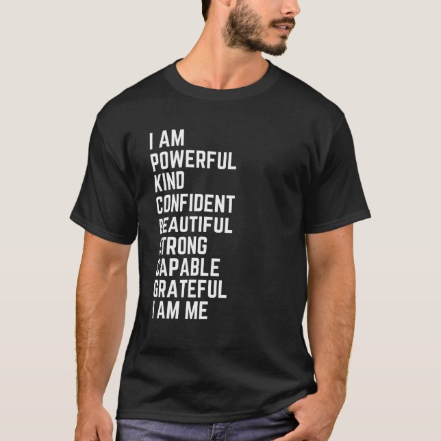 Camiseta Eu sou poderoso e confiante (Frente)