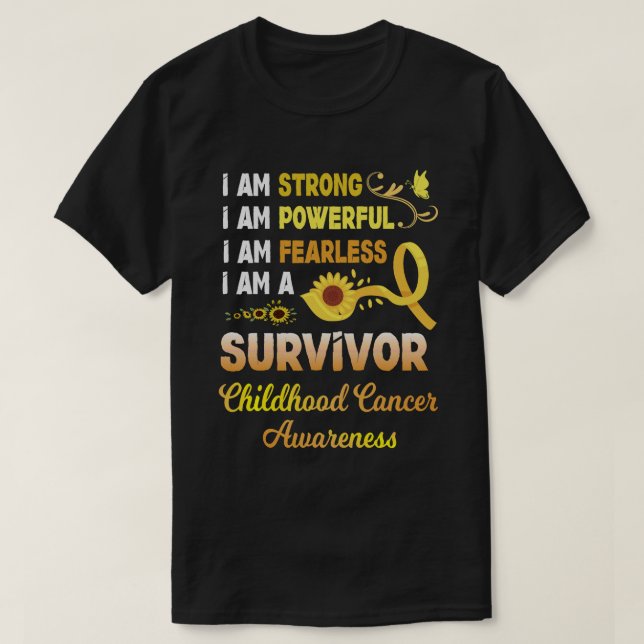 Camiseta Eu sou poderoso e sem medo Eu sou um bebê sobreviv (Frente do Design)