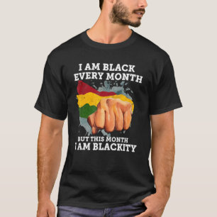 Camiseta Eu Sou Preto Todos Os Meses Eu Sou Negra Histora N