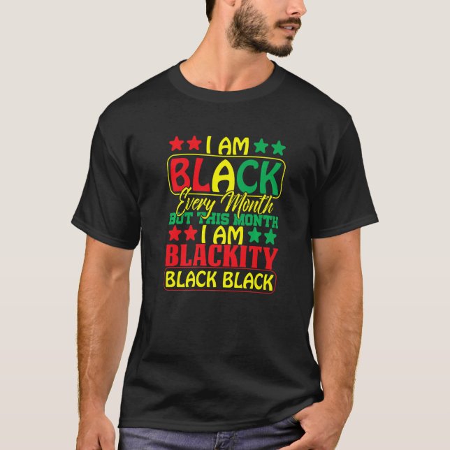 Camiseta Eu Sou Preto Todos Os Meses História Preta Negra M (Frente)
