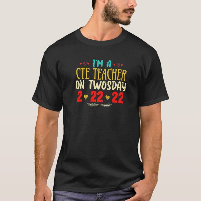 Camiseta Eu sou professor de CTE no dia 22 de fevereiro. (Frente)