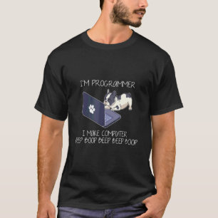 Camiseta Eu sou programador Eu faço cachorro francês para c