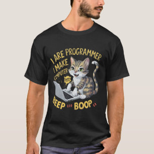 Camiseta Eu Sou Programador Eu Faço Computador Bip Boop Fof