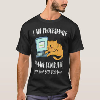 Camiseta Eu Sou Programador Eu Faço Computador Bipar Gatinh