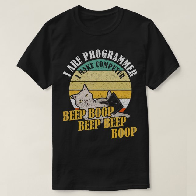 Camiseta Eu Sou Programador Eu Faço Um Bipe De Bipe Do Comp (Frente do Design)