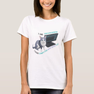 Camiseta Eu sou programador, eu faço um bipe de computador,