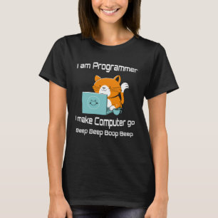Camiseta Eu sou programador gato jogador de PC jogos de víd