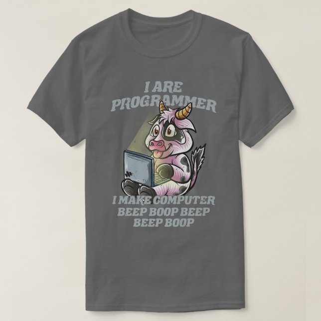 Camiseta Eu sou Programador Vow Farmer Fazenda Software de  (Frente do Design)
