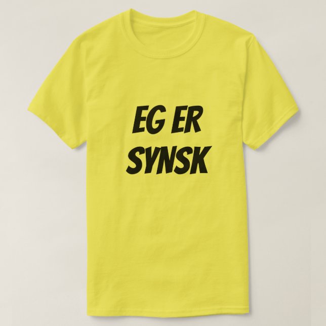 Camiseta Eu sou psíquico, em amarelo norueguês (Frente do Design)