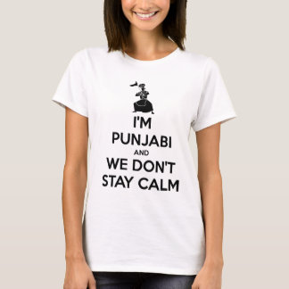 Camiseta Eu sou Punjabi e nós não mantemos a calma