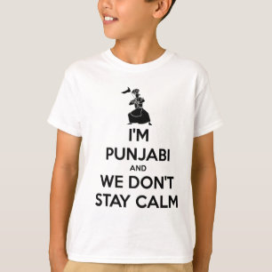 Camiseta Eu sou Punjabi e nós não mantemos a calma
