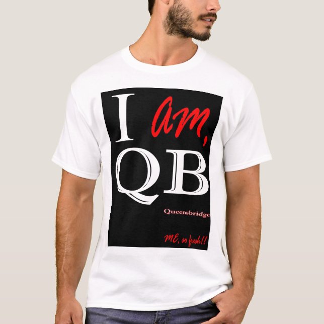 Camiseta EU SOU QB (Queensbridge) - branco preto (Frente)