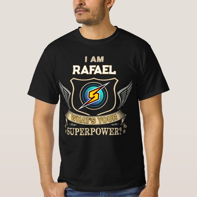 Camiseta Eu Sou RAFAEL Qual É Seu Superpoder (Frente)