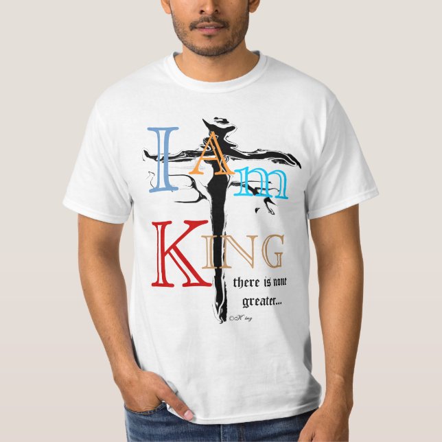 Camiseta "Eu sou rei" por Michael Crozz (Frente)
