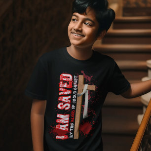 Camiseta Eu Sou Salvo - Escrituras para Meninos Crentes de